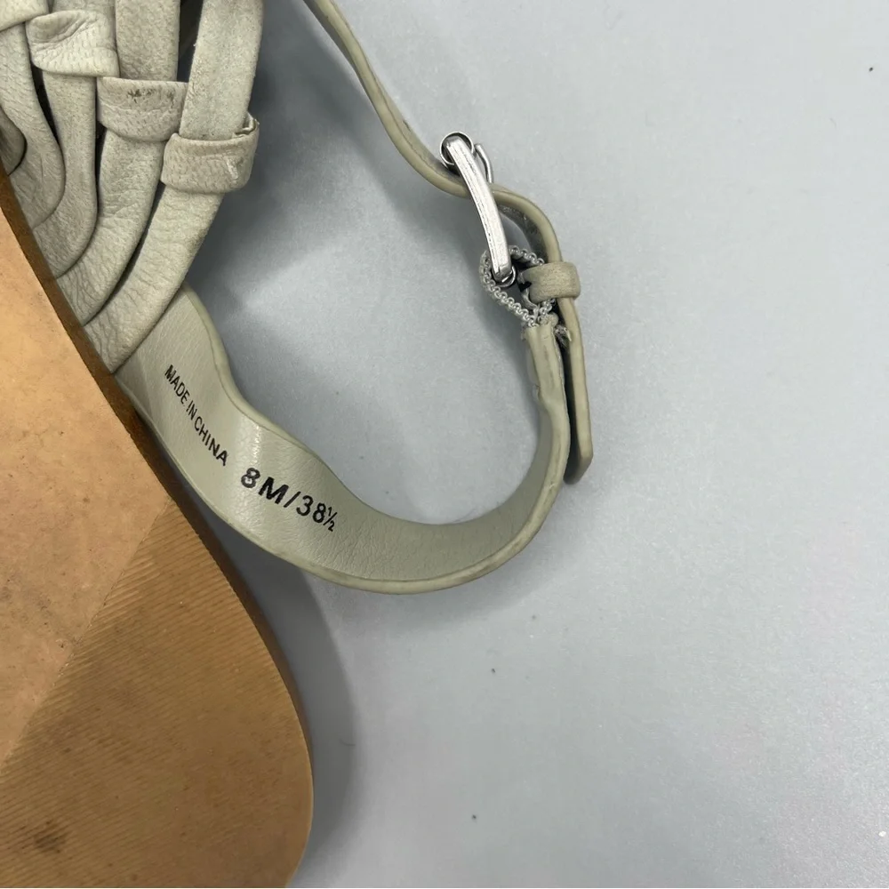 1. State Shoes Size 8 Sage Green Woven Leather Sandals